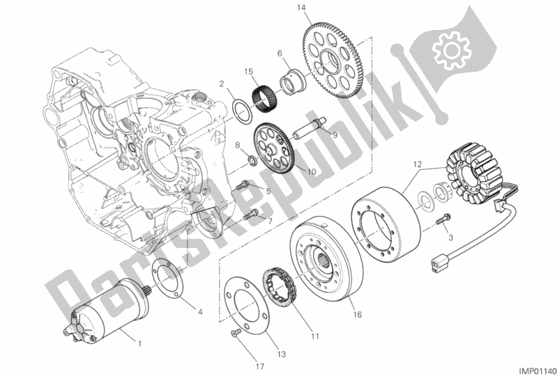 Todas as partes de Partida Elétrica E Ignição do Ducati Scrambler Icon USA 803 2019